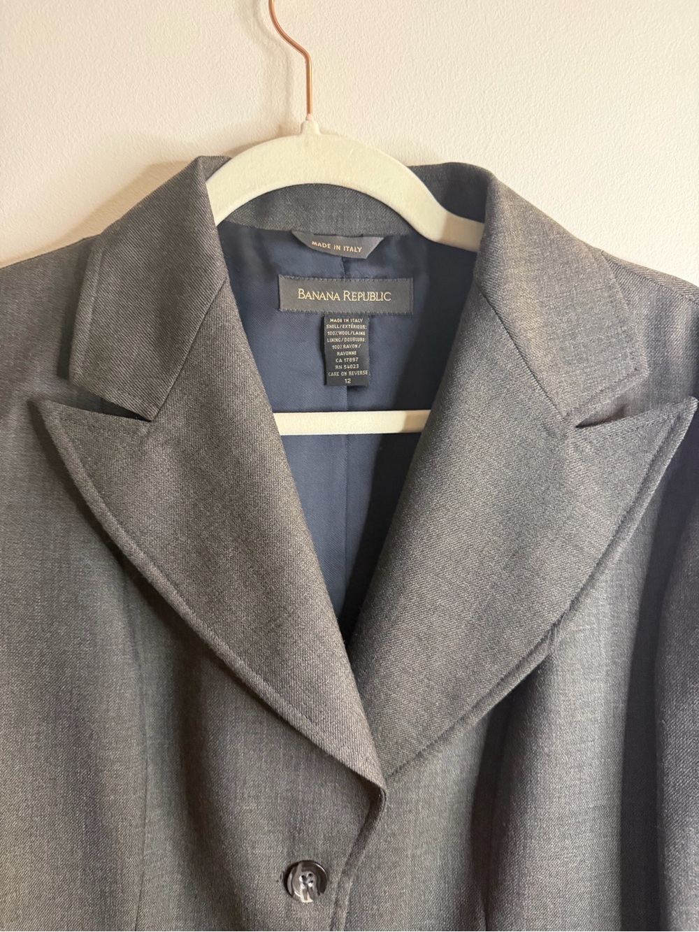 banana Republic Women’s Suit Set • Made in Italy • 100% Wool • Blazer 12 Skirt10 - Picture 7 of 7